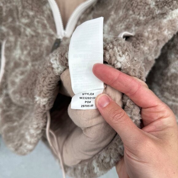 PrAna Womens Polar Escape Half-Zip Pullover Size M Brown Floral Fleece Sherpa - Picture 9 of 13